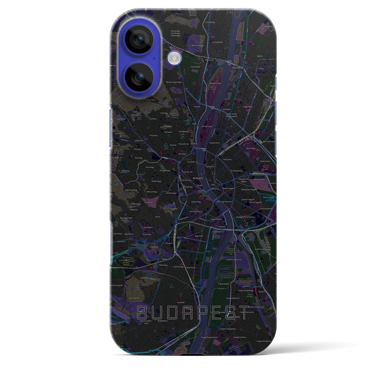 【ブダペスト(ハンガリー)】地図柄iPhoneケース(バックカバータイプ)
