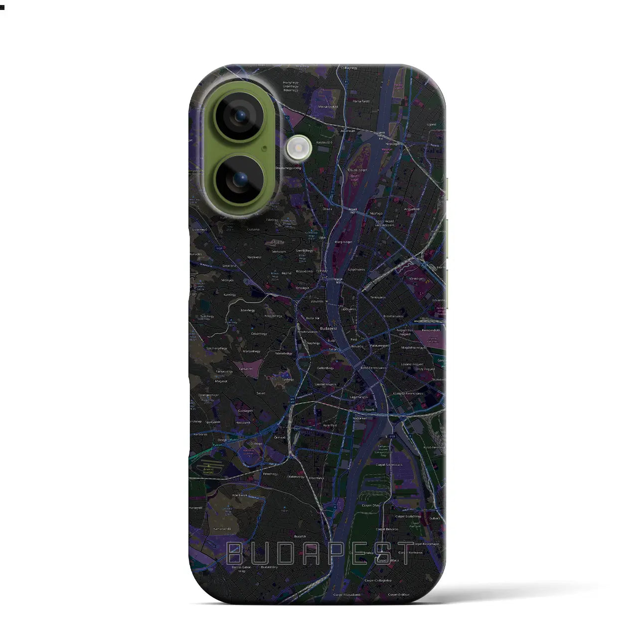 【ブダペスト(ハンガリー)】地図柄iPhoneケース(バックカバータイプ)