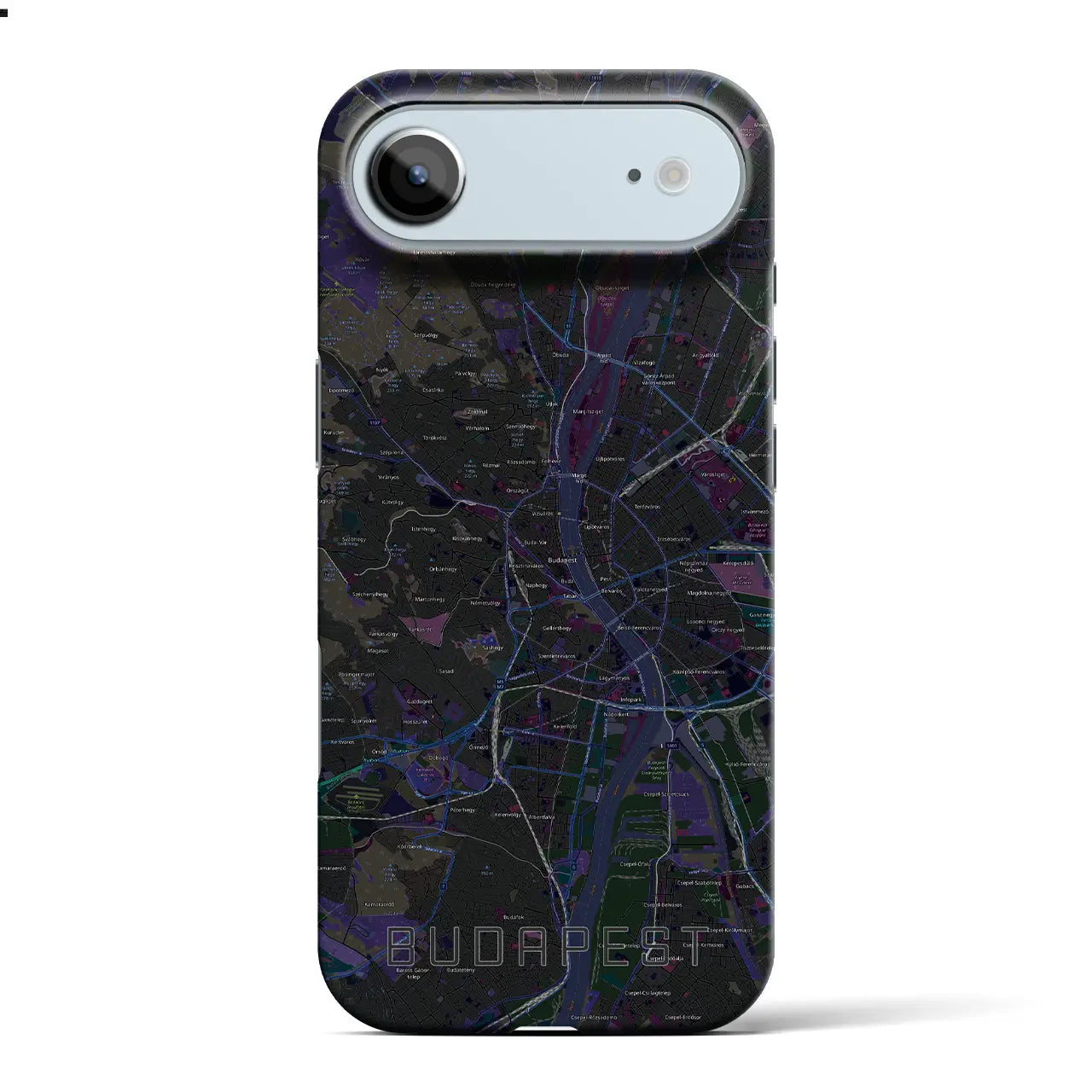 【ブダペスト(ハンガリー)】地図柄iPhoneケース(バックカバータイプ)