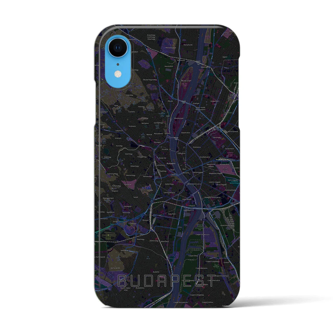 【ブダペスト(ハンガリー)】地図柄iPhoneケース(バックカバータイプ)
