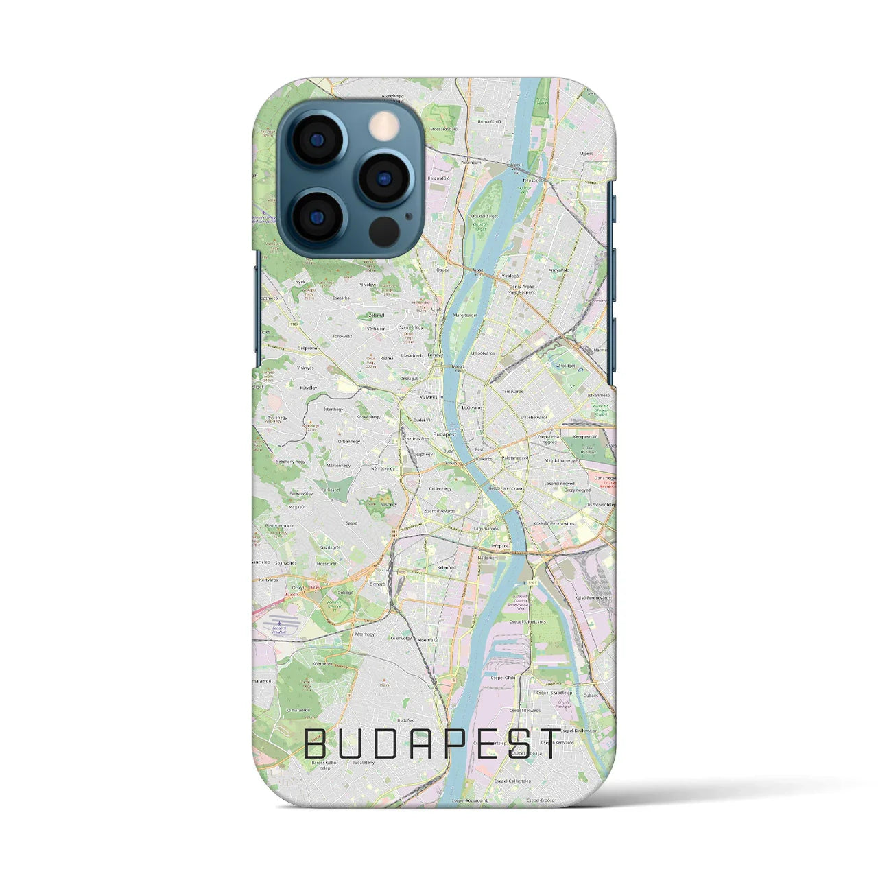 【ブダペスト(ハンガリー)】地図柄iPhoneケース(バックカバータイプ)