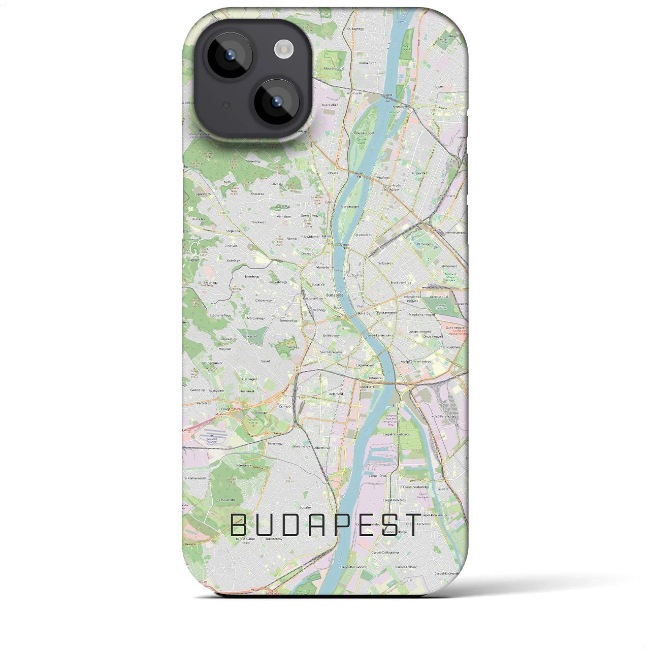 【ブダペスト(ハンガリー)】地図柄iPhoneケース(バックカバータイプ)