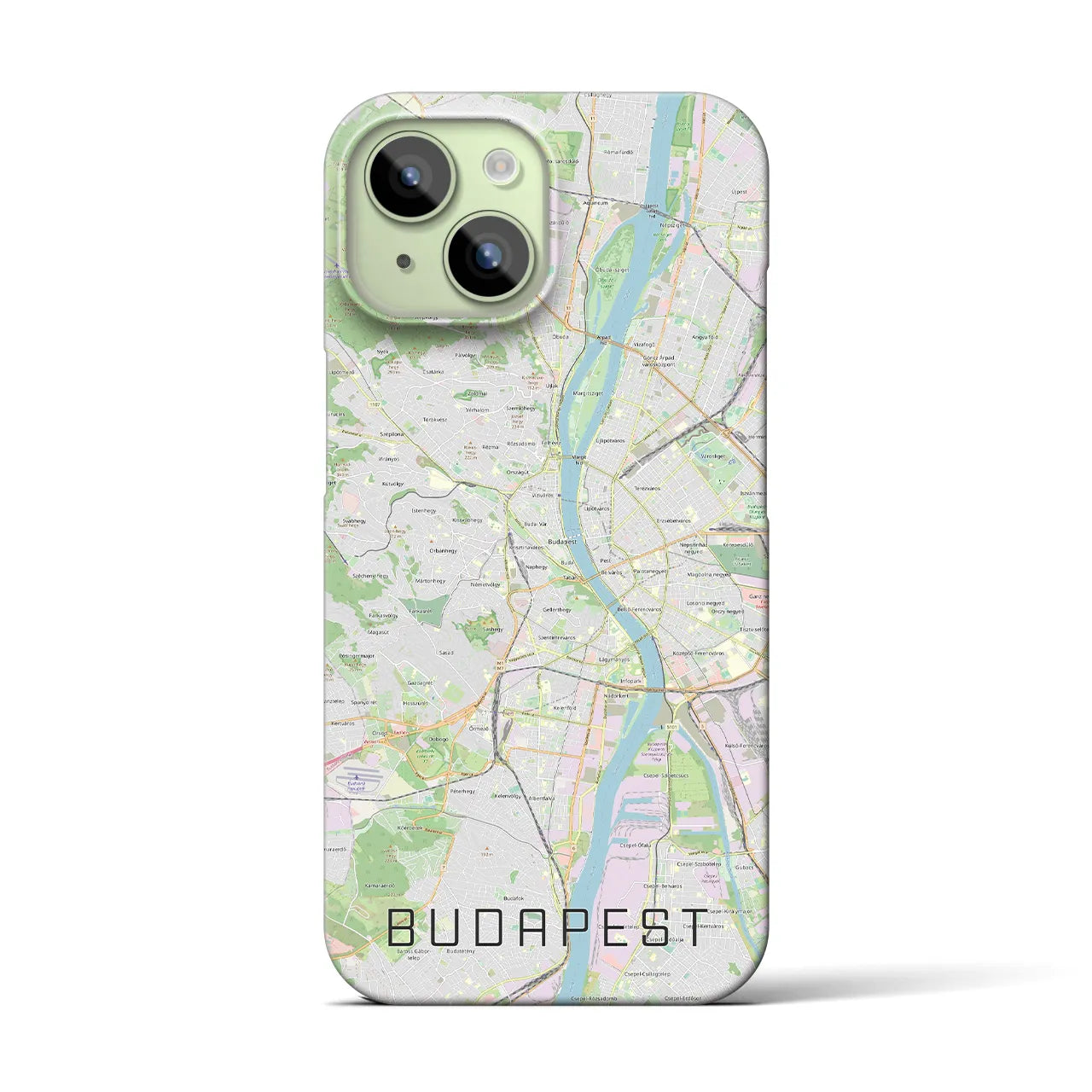 【ブダペスト(ハンガリー)】地図柄iPhoneケース(バックカバータイプ)