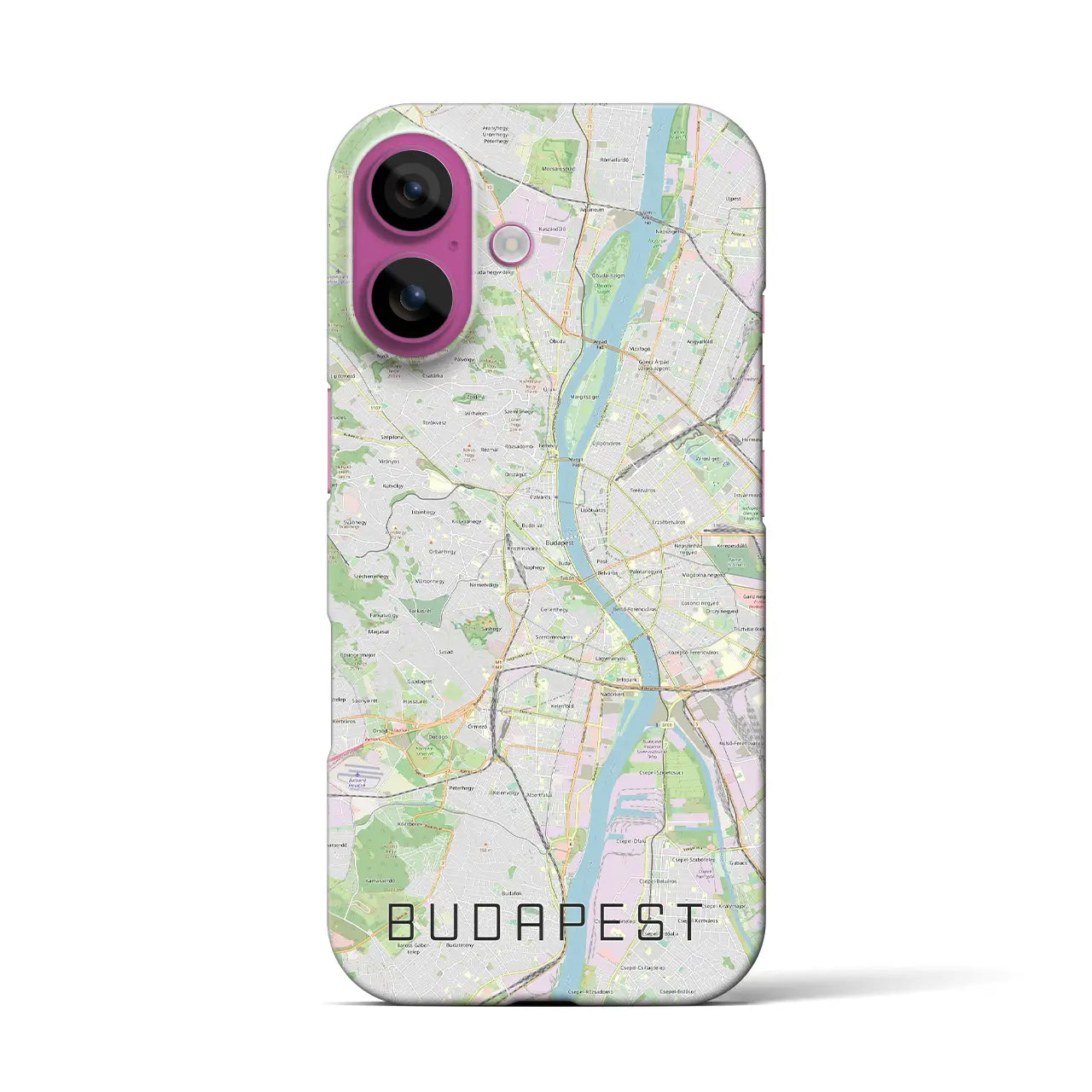【ブダペスト(ハンガリー)】地図柄iPhoneケース(バックカバータイプ)