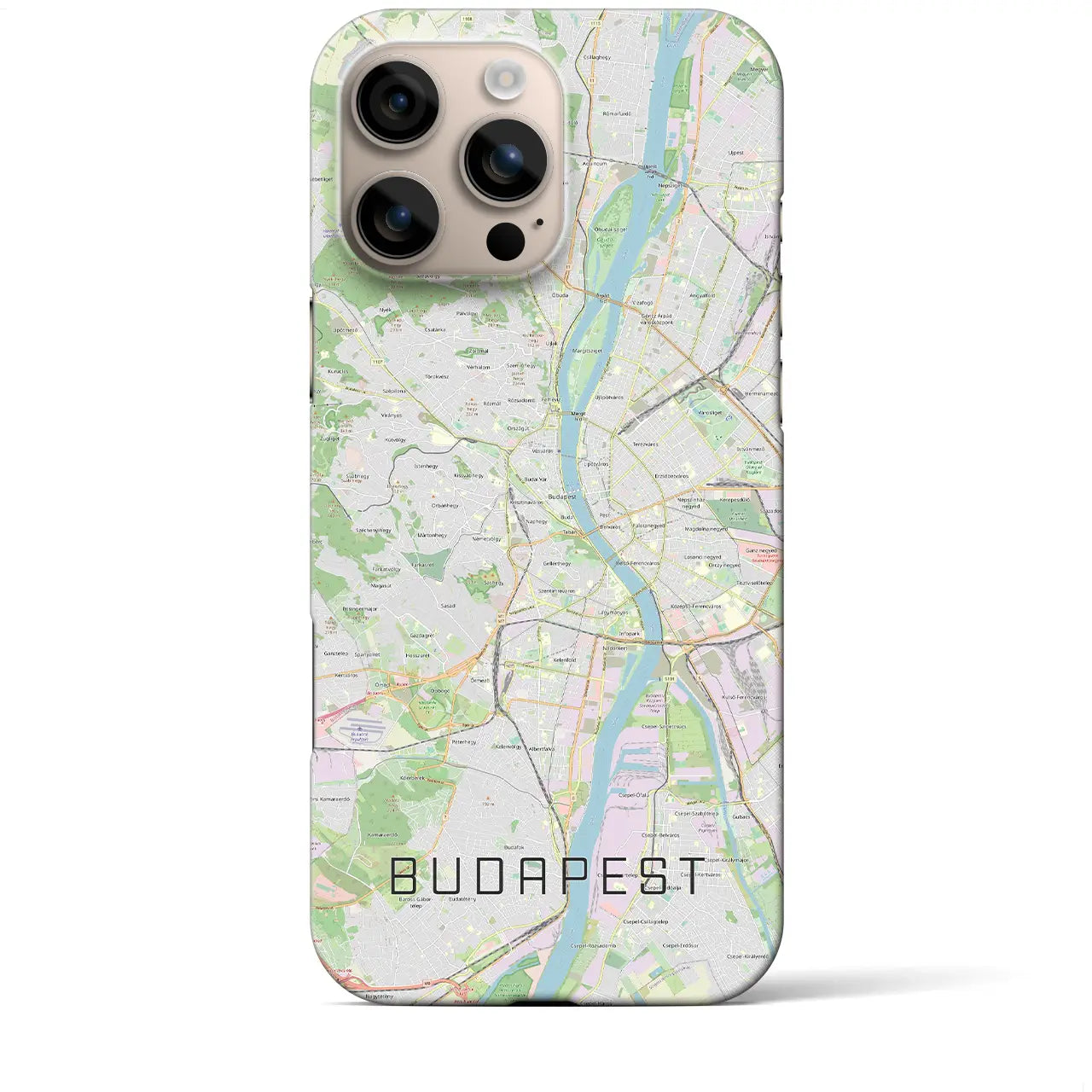 【ブダペスト(ハンガリー)】地図柄iPhoneケース(バックカバータイプ)