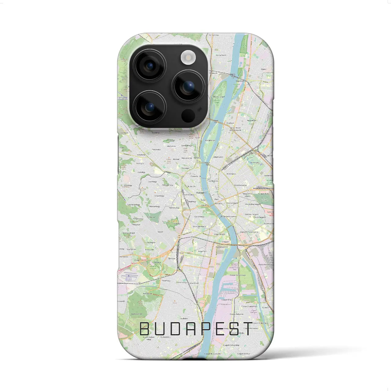【ブダペスト(ハンガリー)】地図柄iPhoneケース(バックカバータイプ)