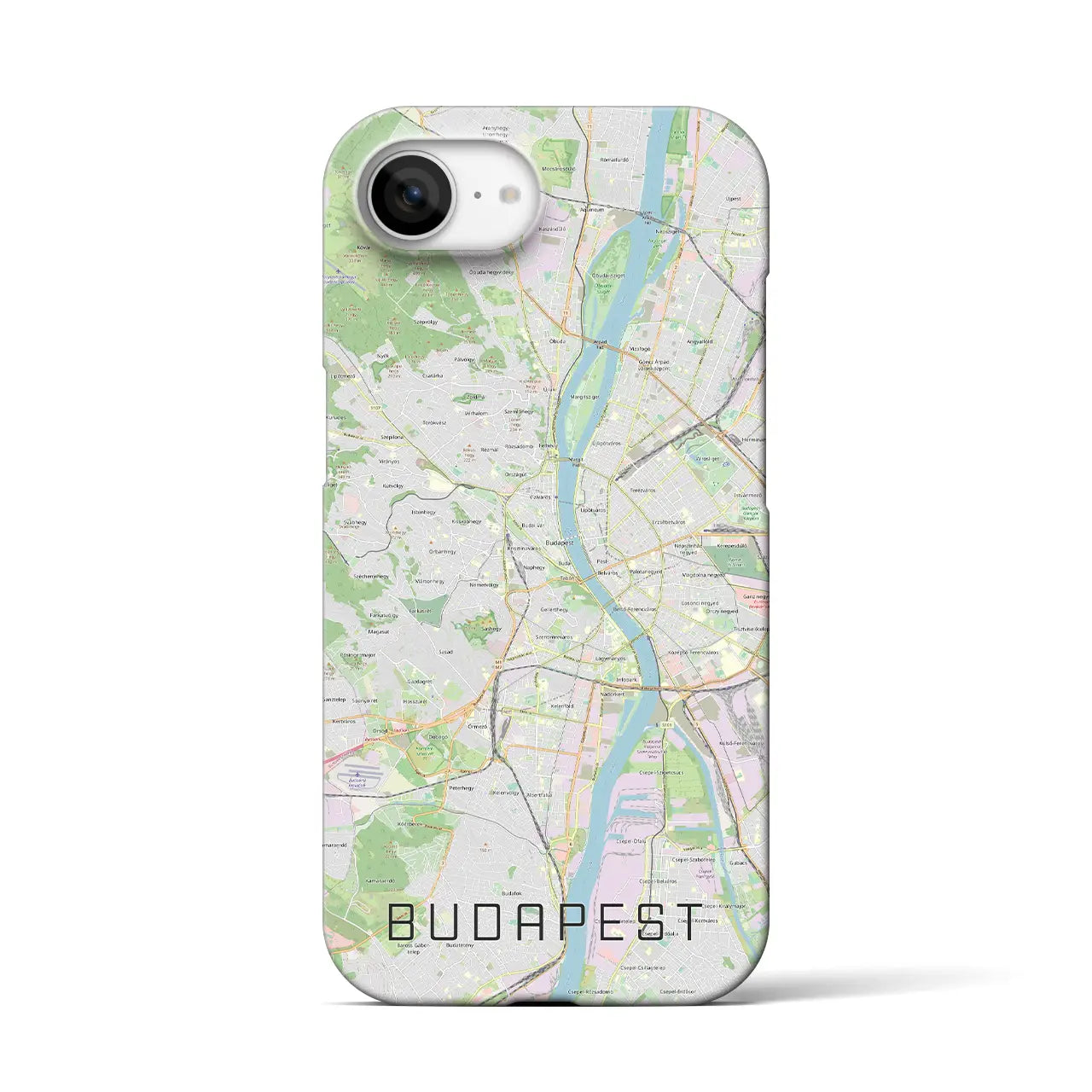 【ブダペスト(ハンガリー)】地図柄iPhoneケース(バックカバータイプ)
