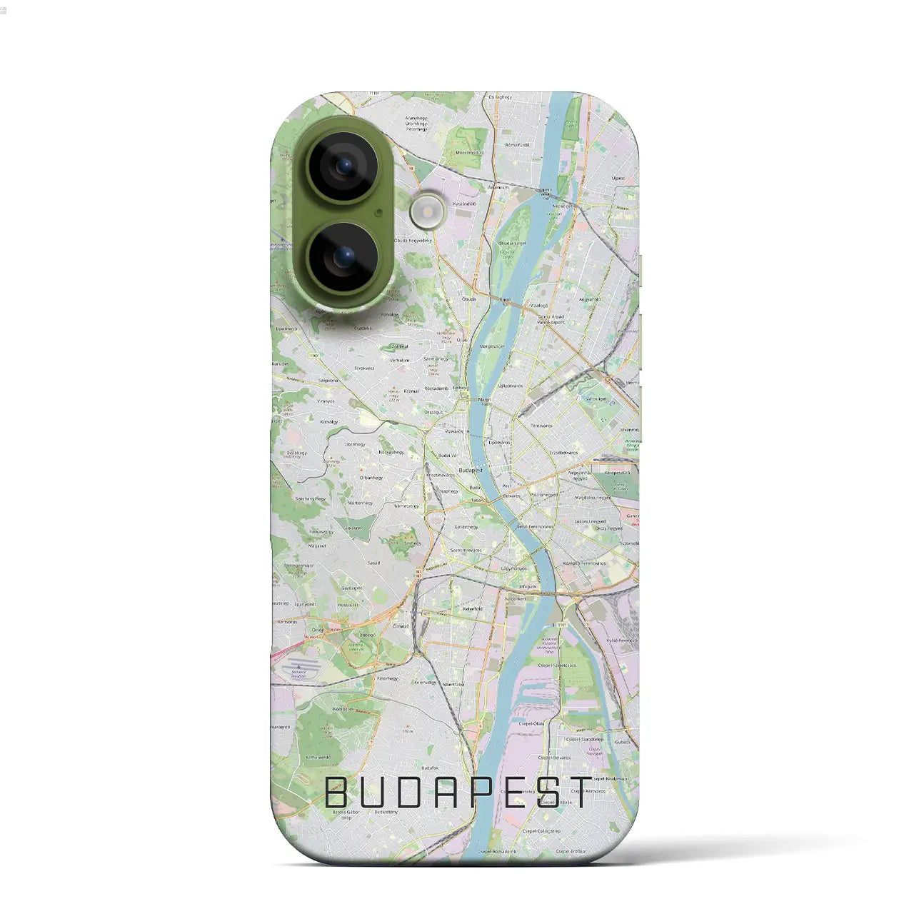 【ブダペスト(ハンガリー)】地図柄iPhoneケース(バックカバータイプ)