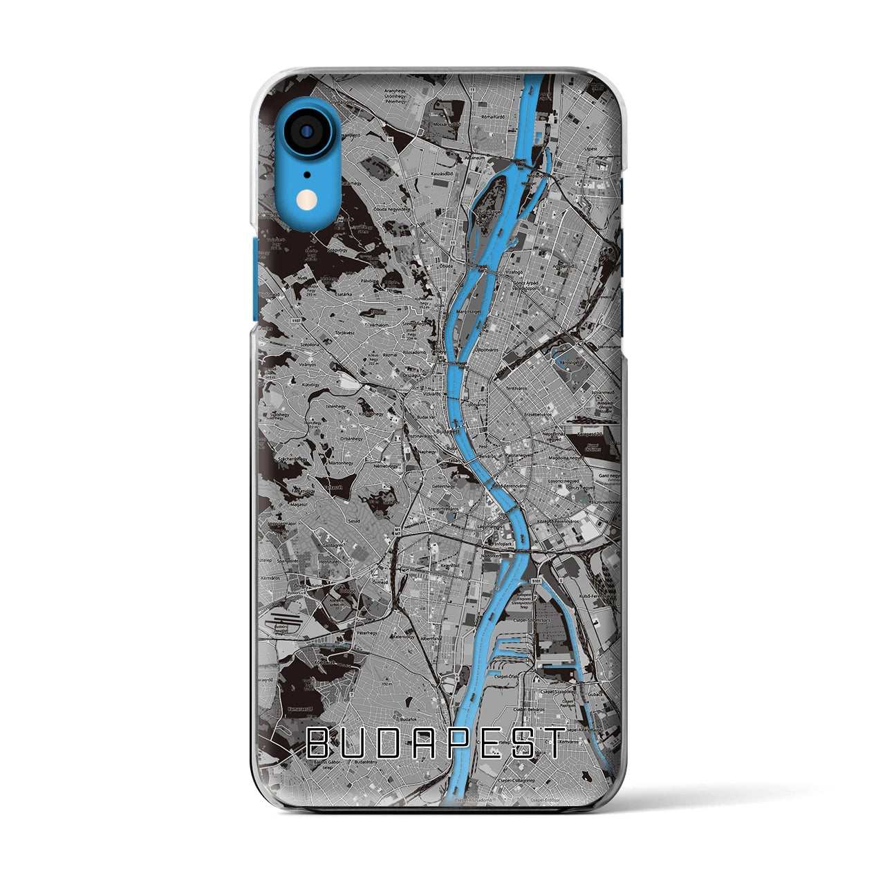 【ブダペスト(ハンガリー)】地図柄iPhoneケース(クリアタイプ)