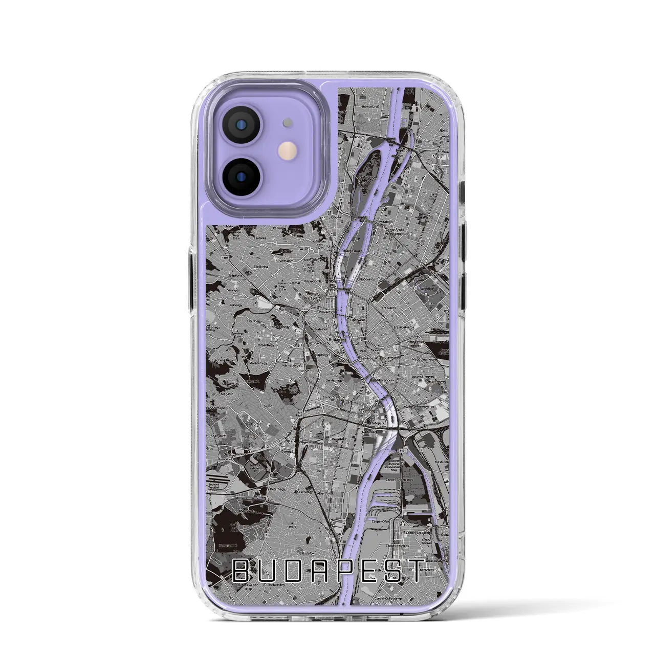 【ブダペスト(ハンガリー)】地図柄iPhoneケース(MagSafeタイプ)