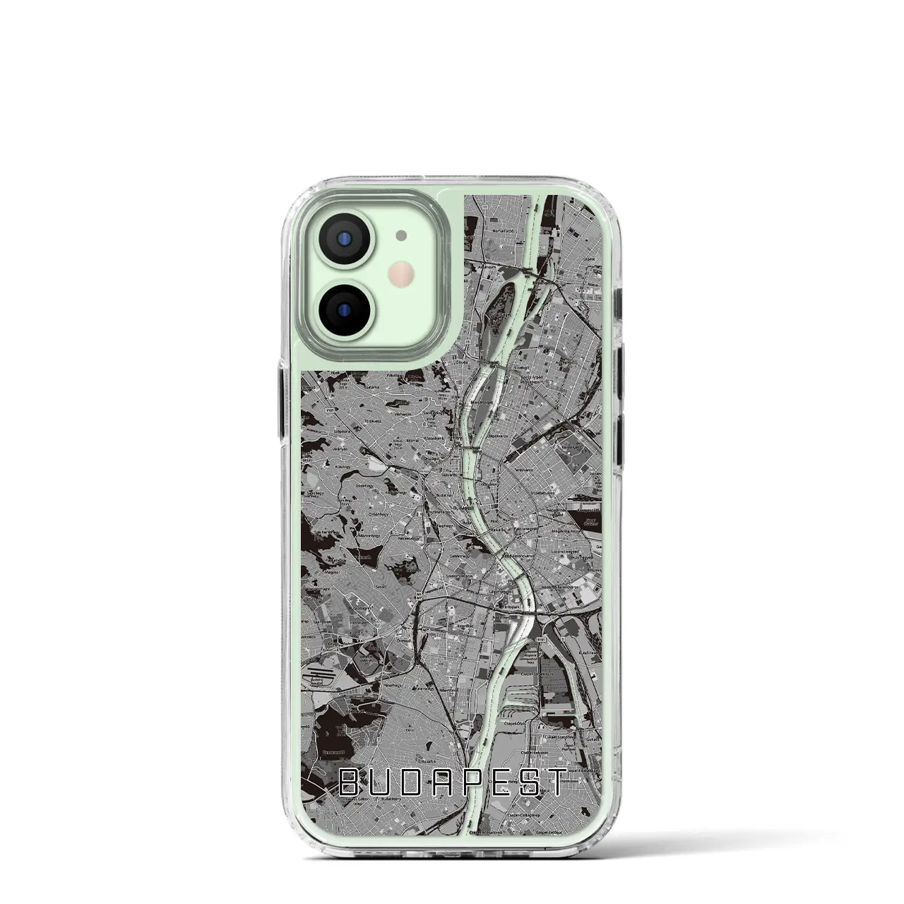 【ブダペスト(ハンガリー)】地図柄iPhoneケース(MagSafeタイプ)