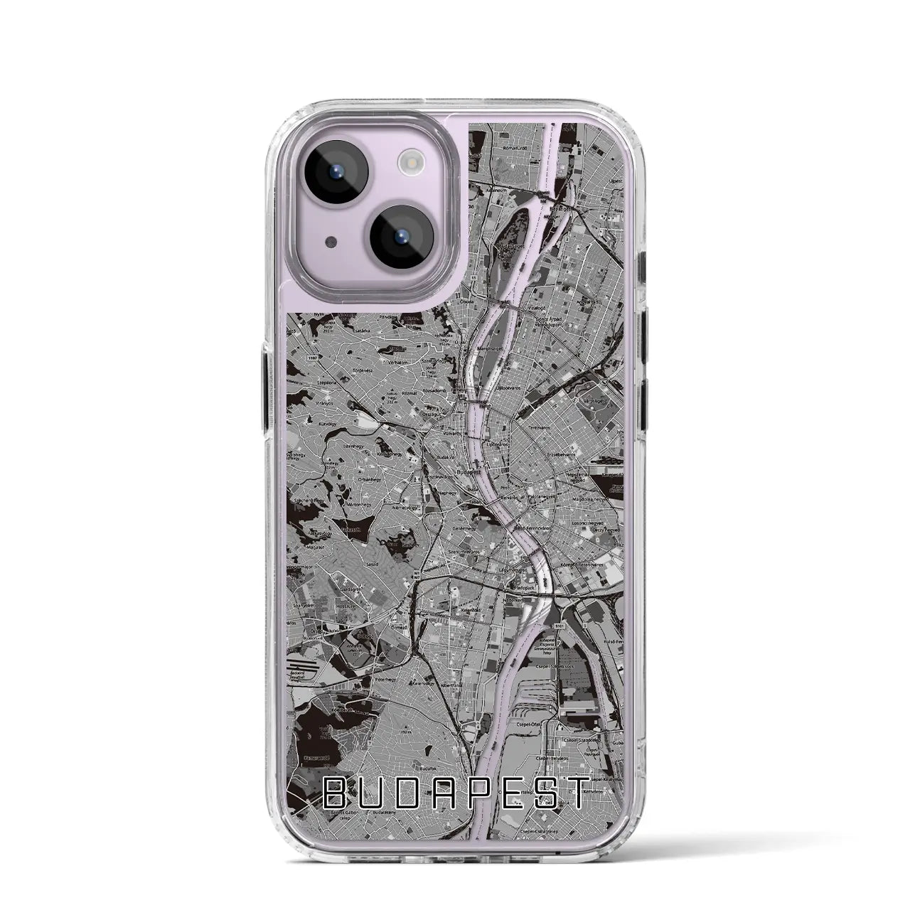 【ブダペスト(ハンガリー)】地図柄iPhoneケース(MagSafeタイプ)