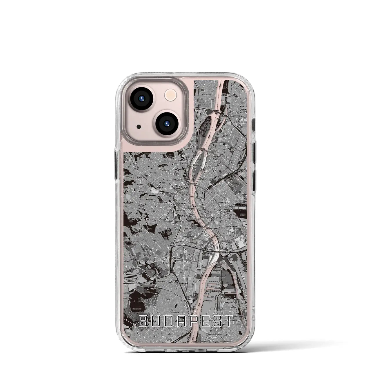 【ブダペスト(ハンガリー)】地図柄iPhoneケース(MagSafeタイプ)