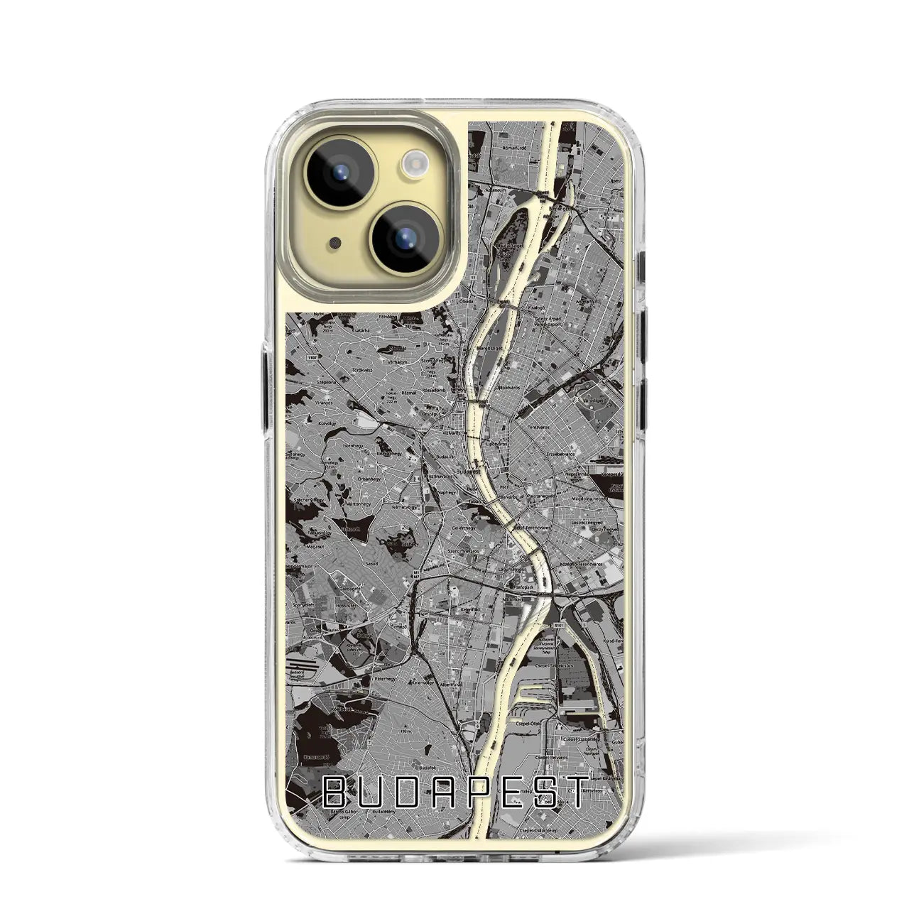 【ブダペスト(ハンガリー)】地図柄iPhoneケース(MagSafeタイプ)