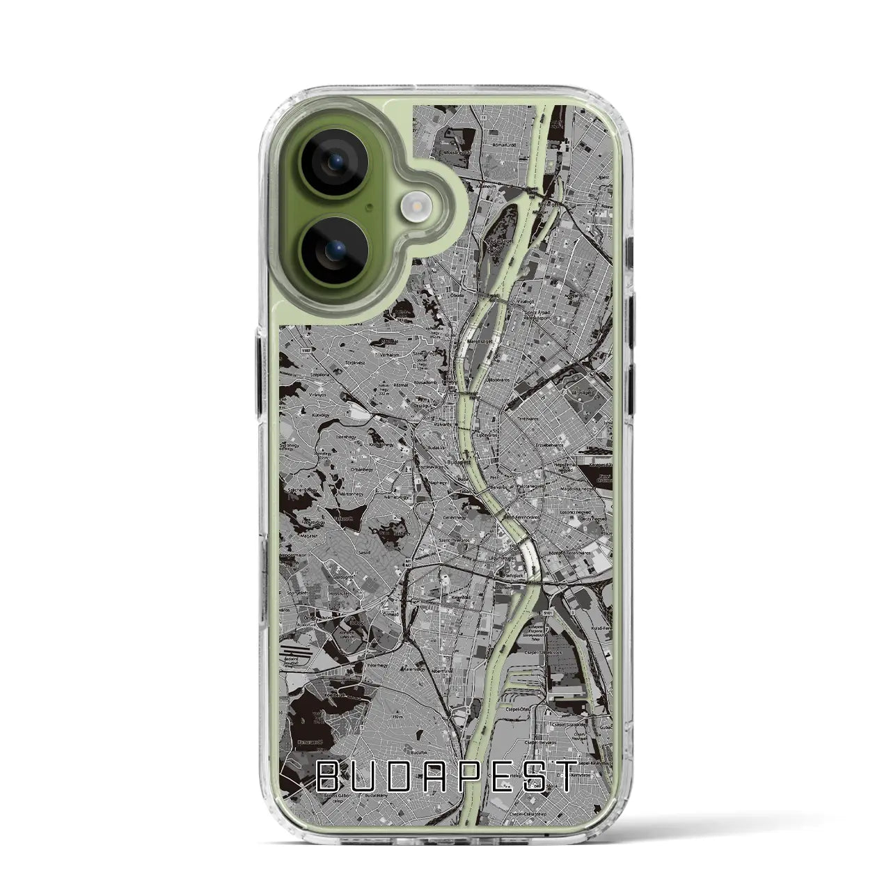 【ブダペスト(ハンガリー)】地図柄iPhoneケース(MagSafeタイプ)