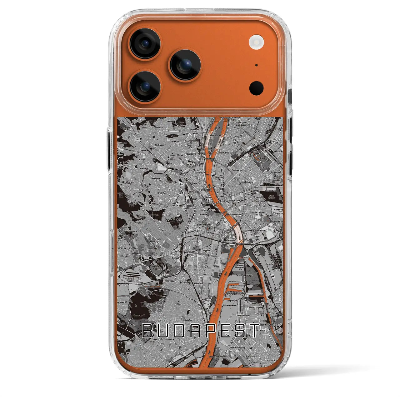 【ブダペスト(ハンガリー)】地図柄iPhoneケース(MagSafeタイプ)