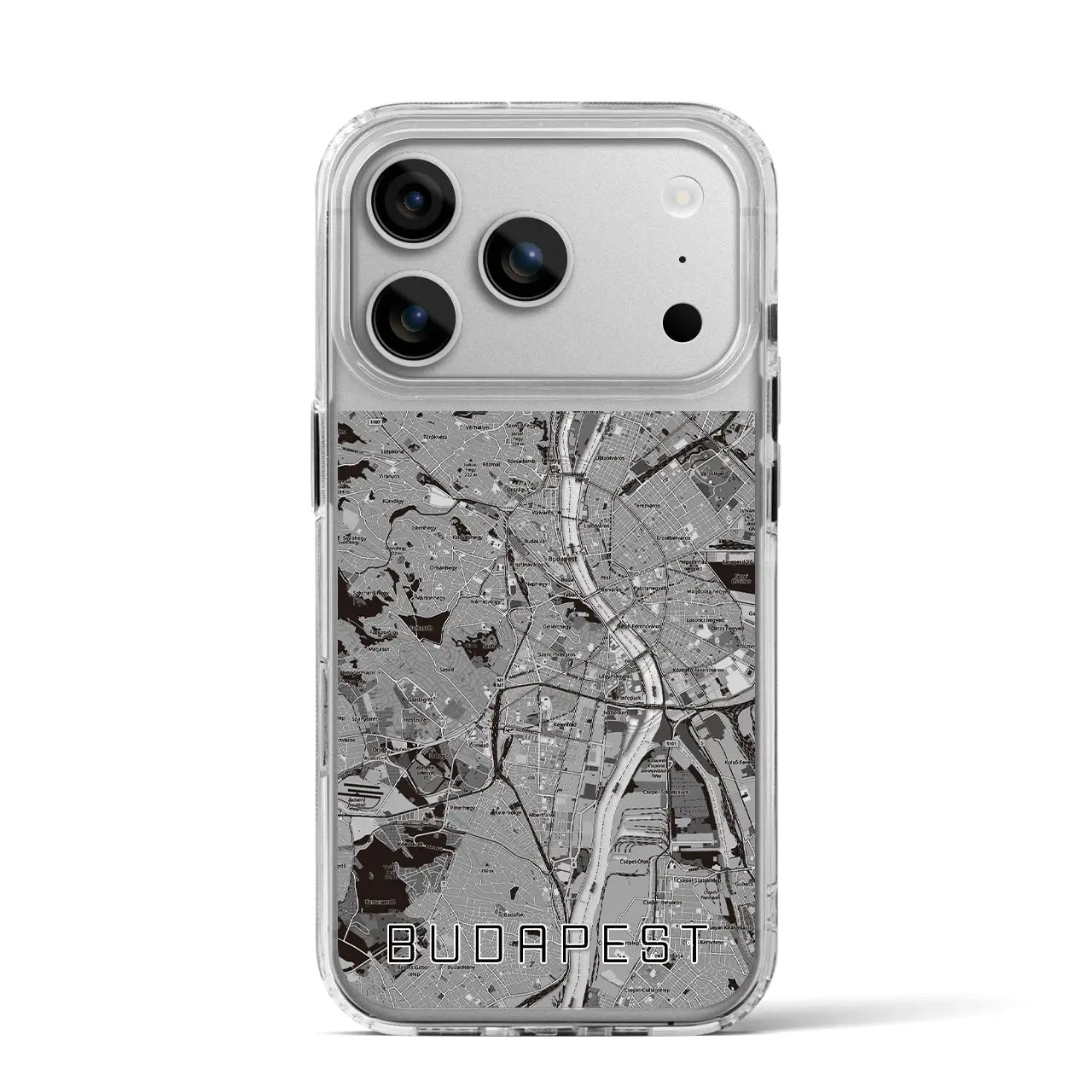 【ブダペスト(ハンガリー)】地図柄iPhoneケース(MagSafeタイプ)