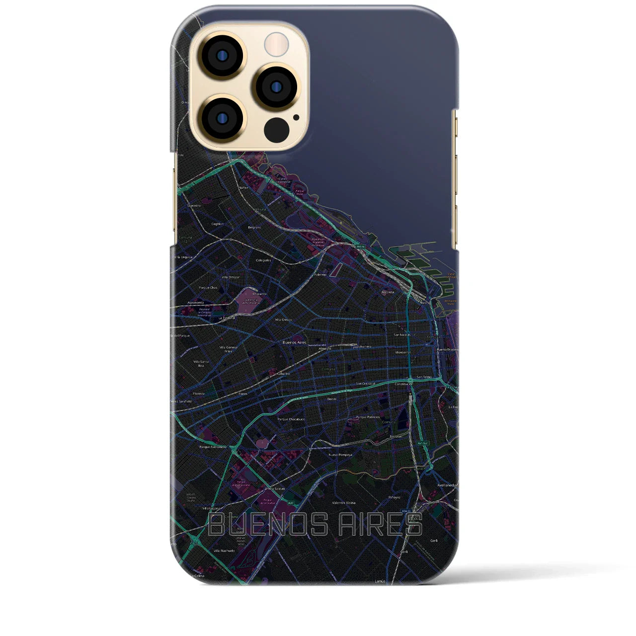 【ブエノスアイレス(アルゼンチン)】地図柄iPhoneケース(バックカバータイプ)