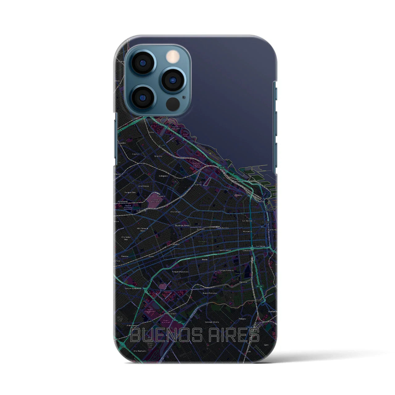 【ブエノスアイレス(アルゼンチン)】地図柄iPhoneケース(バックカバータイプ)