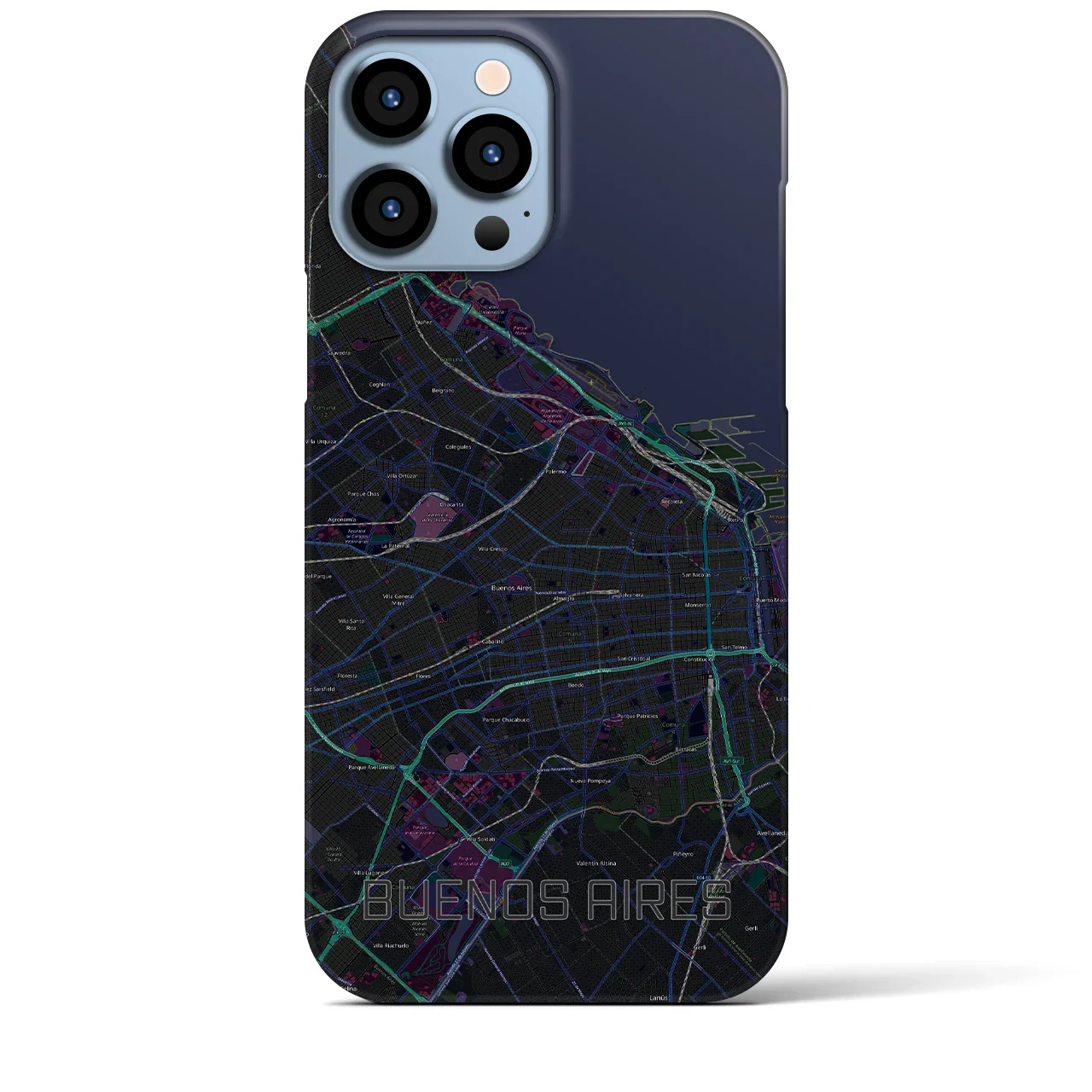 【ブエノスアイレス(アルゼンチン)】地図柄iPhoneケース(バックカバータイプ)