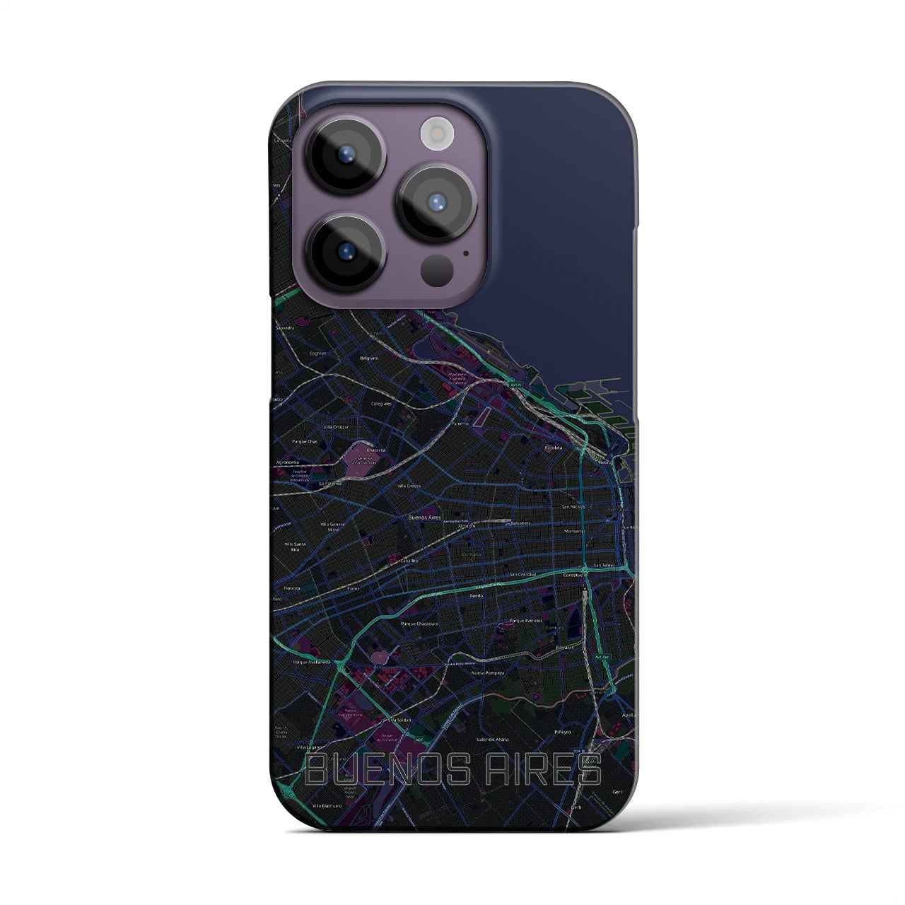 【ブエノスアイレス(アルゼンチン)】地図柄iPhoneケース(バックカバータイプ)