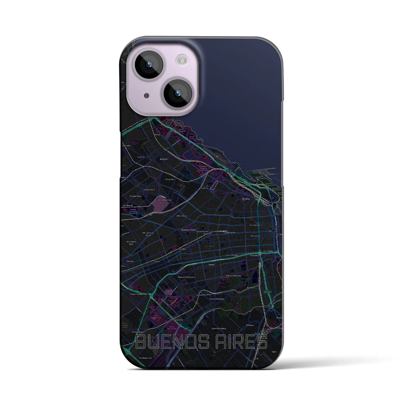 【ブエノスアイレス(アルゼンチン)】地図柄iPhoneケース(バックカバータイプ)