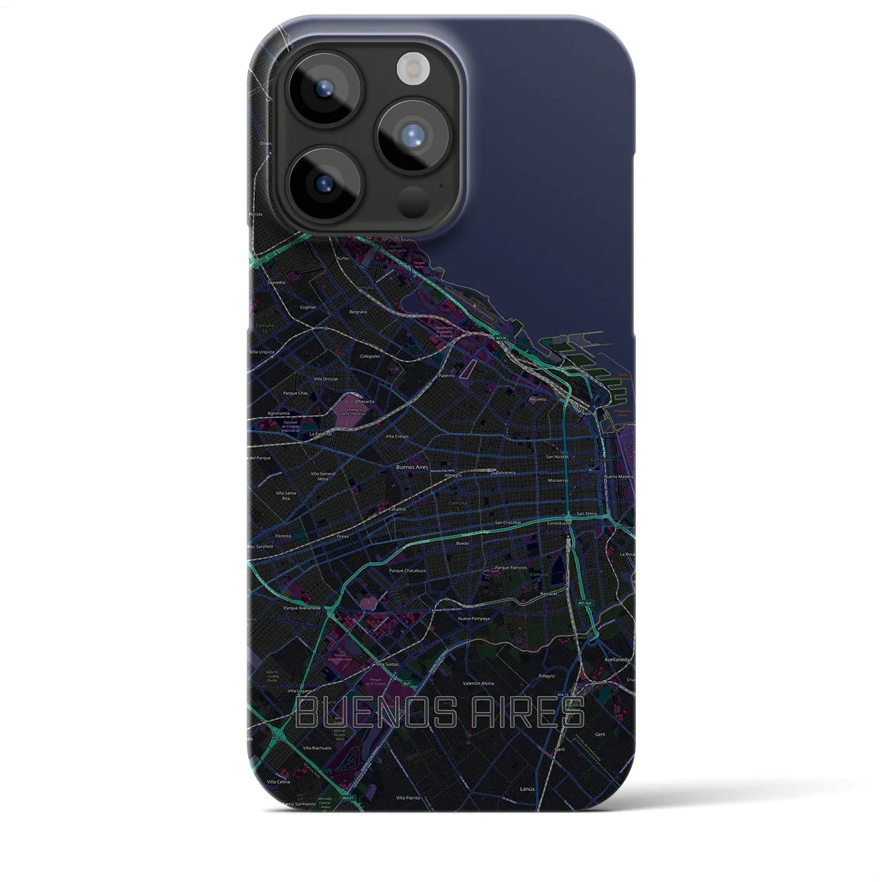 【ブエノスアイレス(アルゼンチン)】地図柄iPhoneケース(バックカバータイプ)