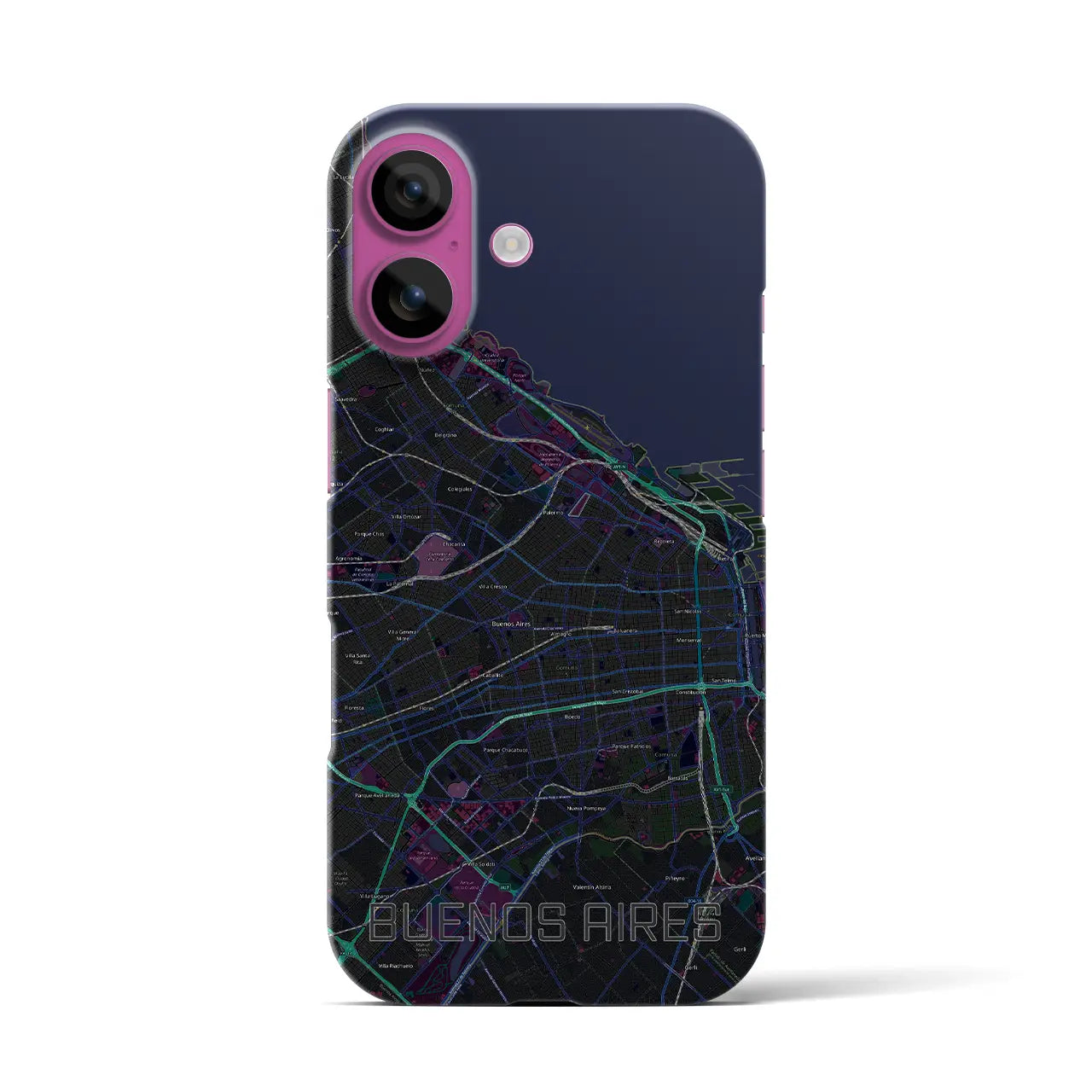 【ブエノスアイレス(アルゼンチン)】地図柄iPhoneケース(バックカバータイプ)