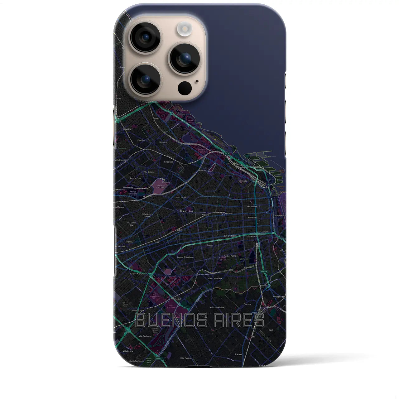 【ブエノスアイレス(アルゼンチン)】地図柄iPhoneケース(バックカバータイプ)