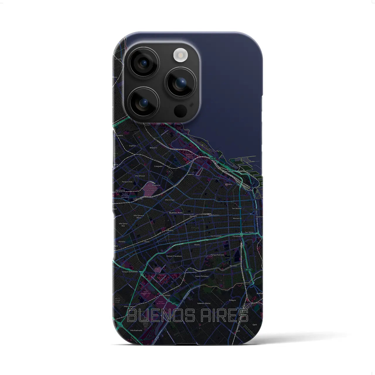 【ブエノスアイレス(アルゼンチン)】地図柄iPhoneケース(バックカバータイプ)