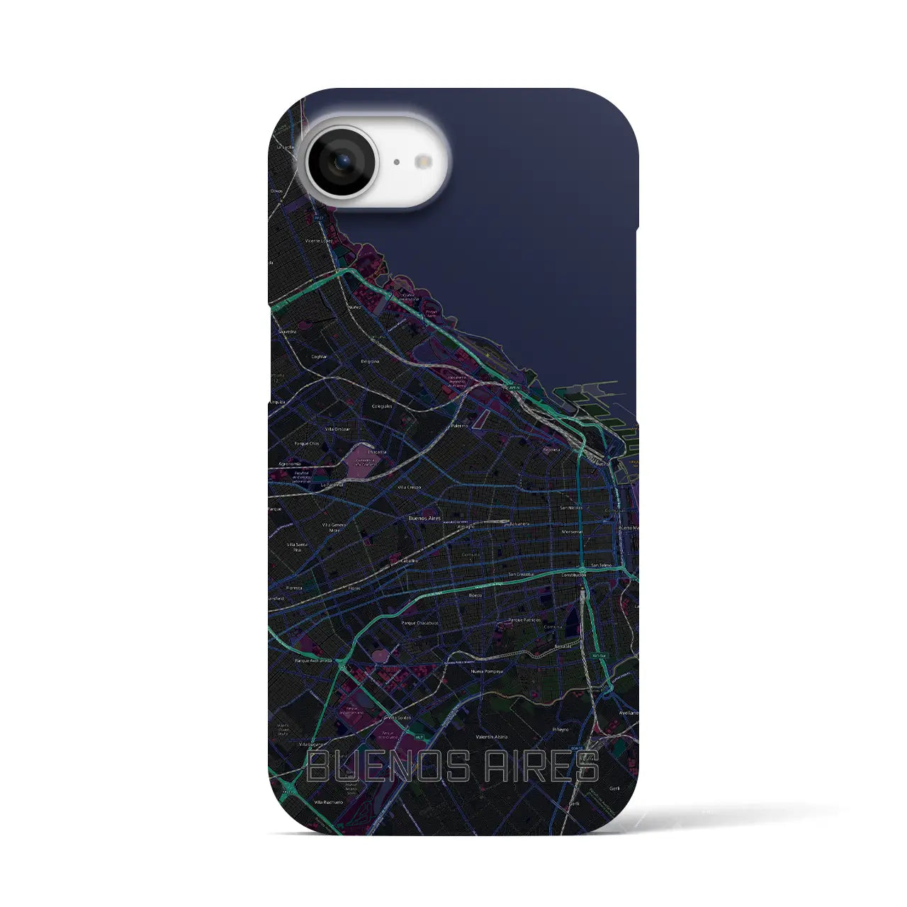 【ブエノスアイレス(アルゼンチン)】地図柄iPhoneケース(バックカバータイプ)