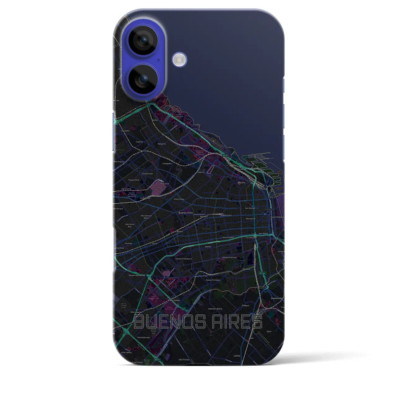 【ブエノスアイレス(アルゼンチン)】地図柄iPhoneケース(バックカバータイプ)