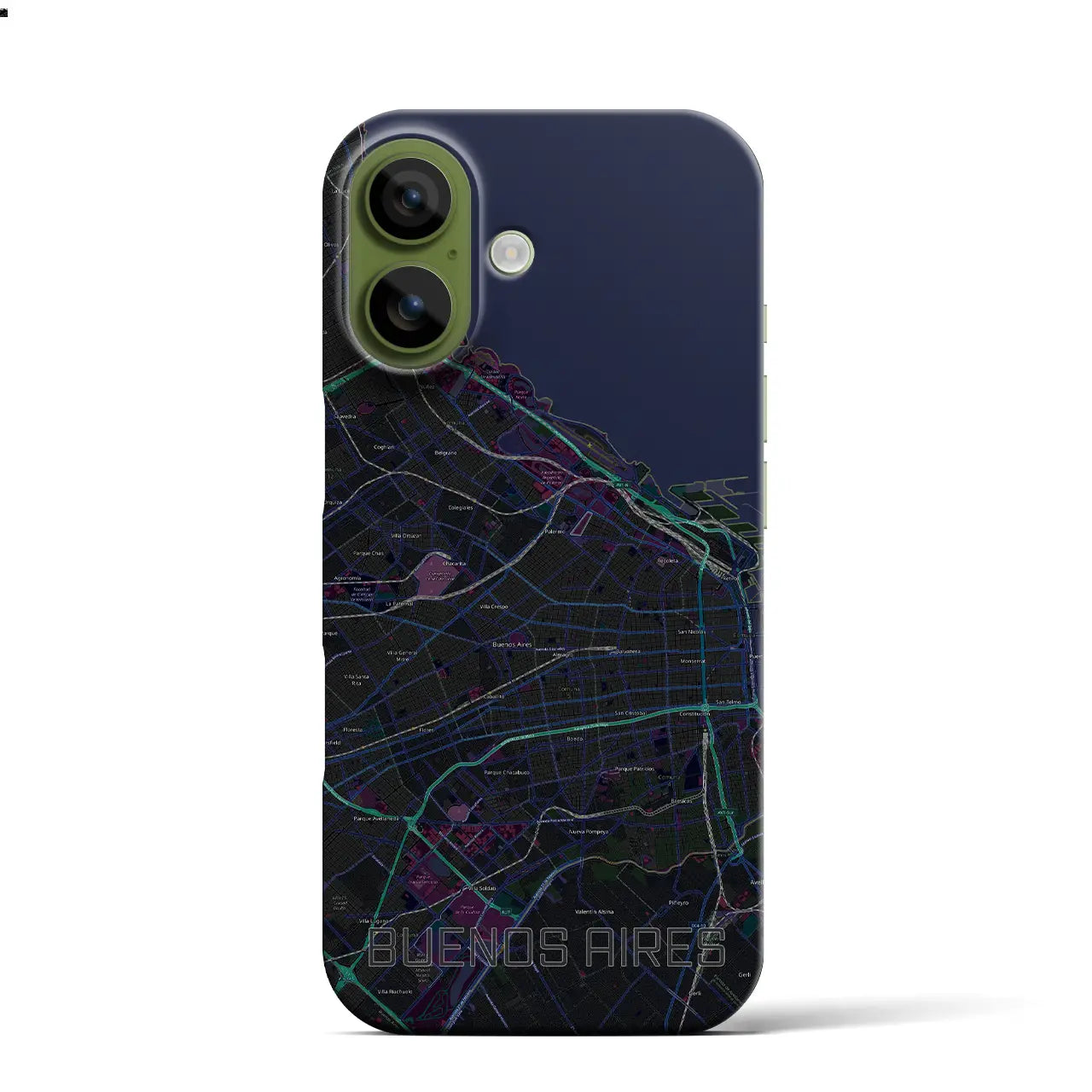 【ブエノスアイレス(アルゼンチン)】地図柄iPhoneケース(バックカバータイプ)