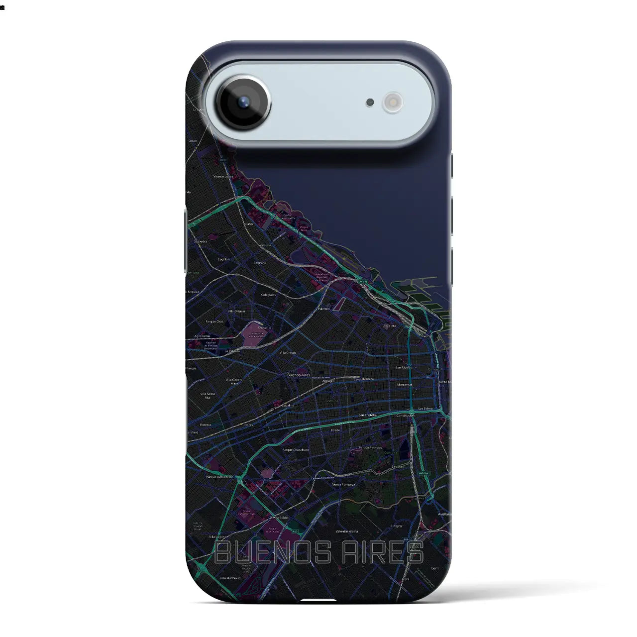 【ブエノスアイレス(アルゼンチン)】地図柄iPhoneケース(バックカバータイプ)