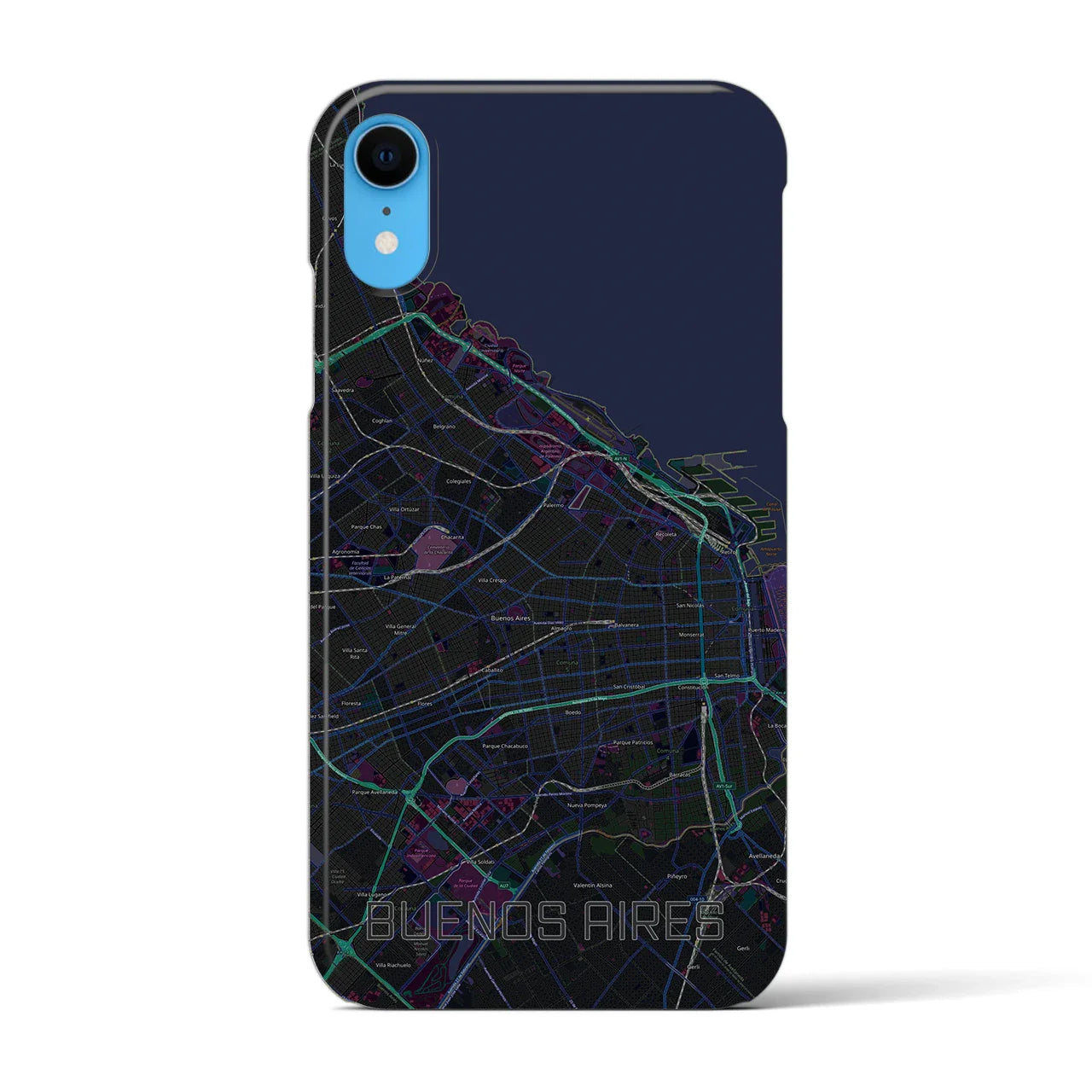 【ブエノスアイレス(アルゼンチン)】地図柄iPhoneケース(バックカバータイプ)