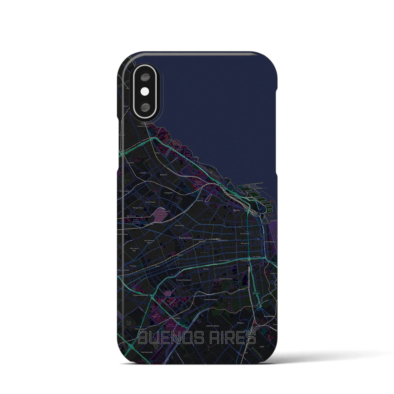 【ブエノスアイレス(アルゼンチン)】地図柄iPhoneケース(バックカバータイプ)