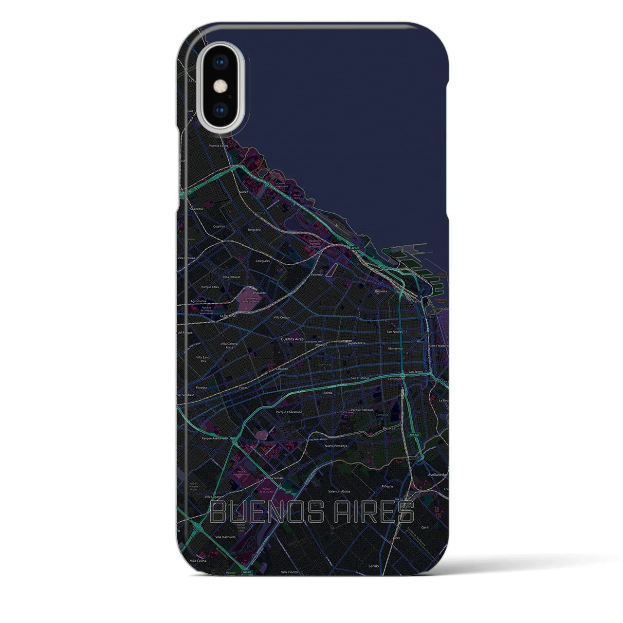 【ブエノスアイレス(アルゼンチン)】地図柄iPhoneケース(バックカバータイプ)