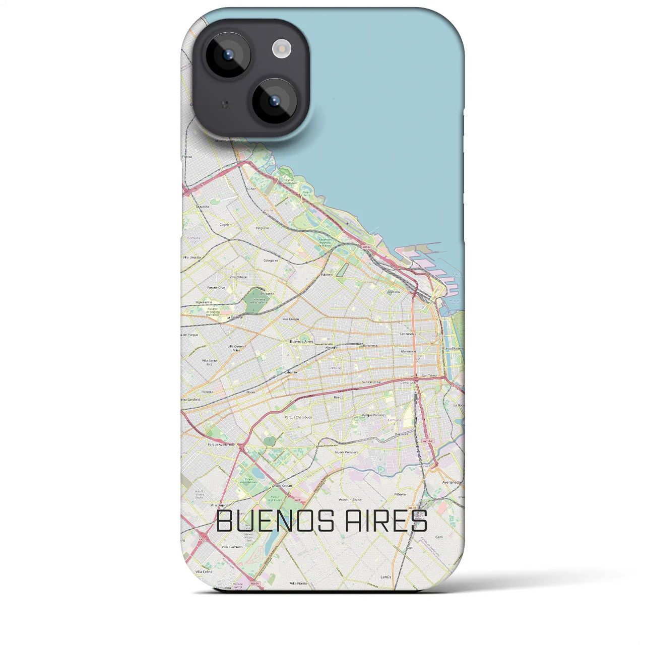 【ブエノスアイレス(アルゼンチン)】地図柄iPhoneケース(バックカバータイプ)