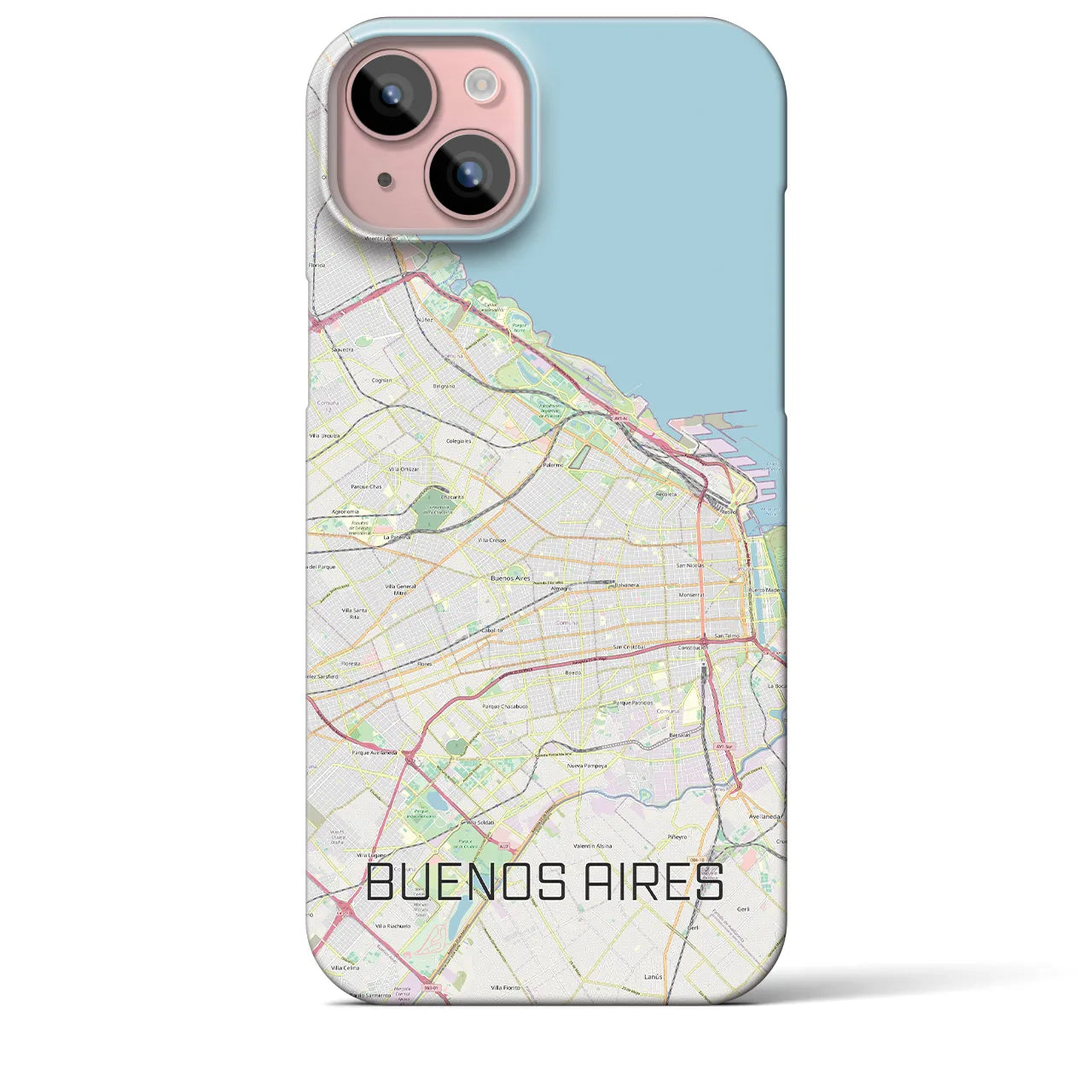 【ブエノスアイレス(アルゼンチン)】地図柄iPhoneケース(バックカバータイプ)