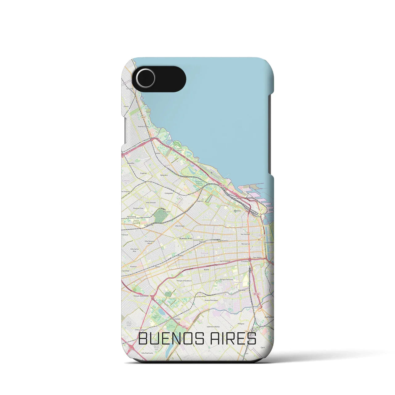 【ブエノスアイレス(アルゼンチン)】地図柄iPhoneケース(バックカバータイプ)