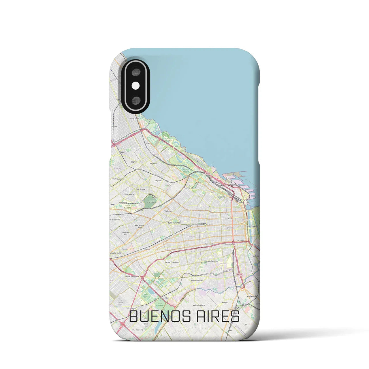 【ブエノスアイレス(アルゼンチン)】地図柄iPhoneケース(バックカバータイプ)