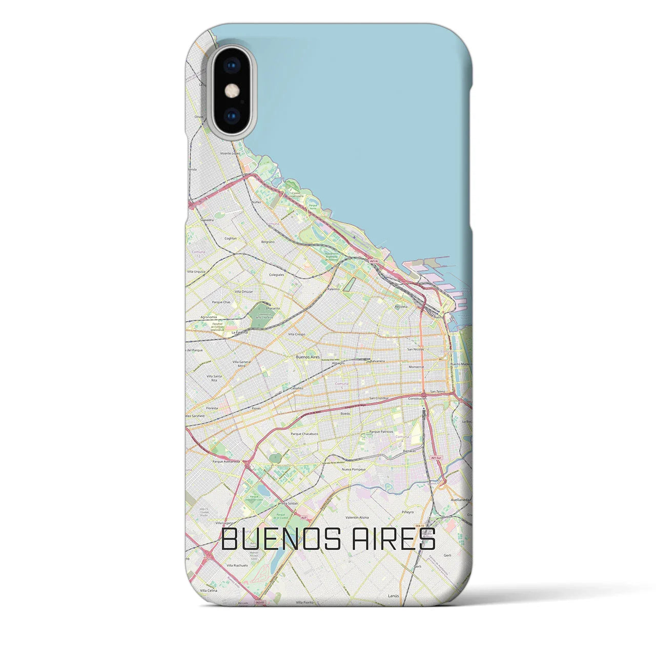 【ブエノスアイレス(アルゼンチン)】地図柄iPhoneケース(バックカバータイプ)