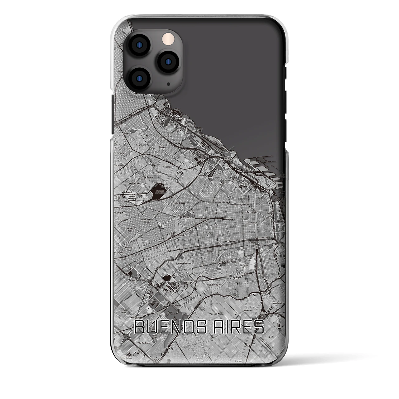 【ブエノスアイレス(アルゼンチン)】地図柄iPhoneケース(クリアタイプ)
