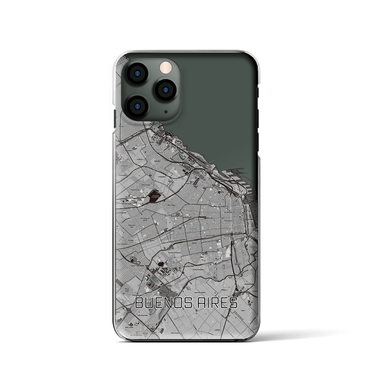 【ブエノスアイレス(アルゼンチン)】地図柄iPhoneケース(クリアタイプ)