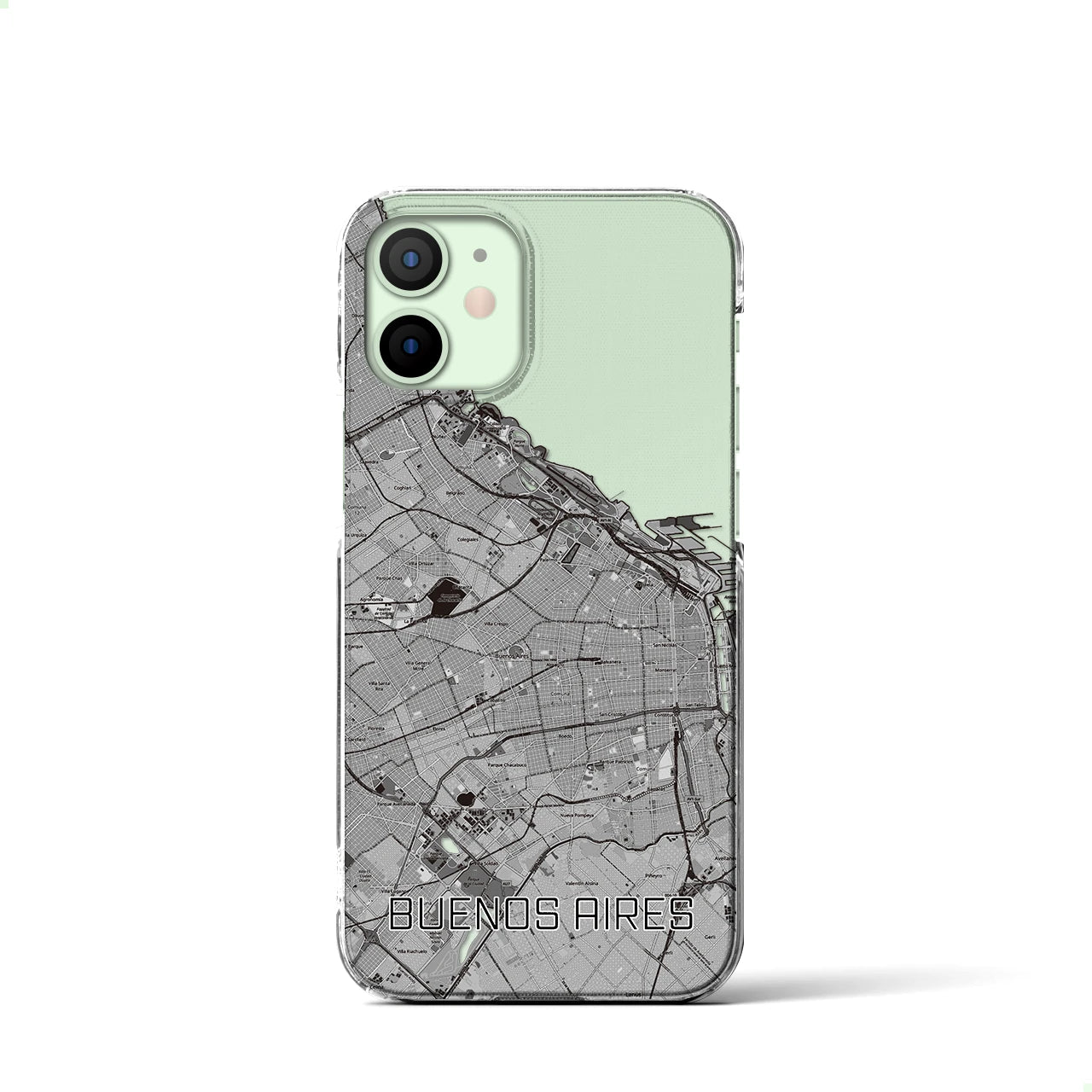 【ブエノスアイレス(アルゼンチン)】地図柄iPhoneケース(クリアタイプ)