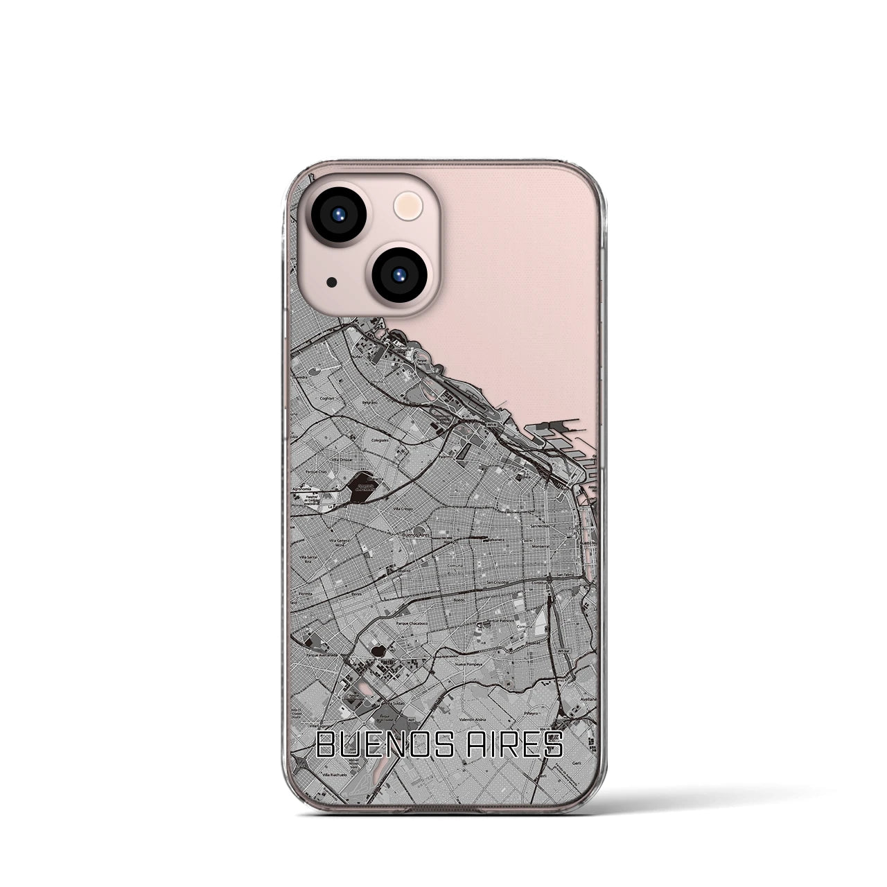 【ブエノスアイレス(アルゼンチン)】地図柄iPhoneケース(クリアタイプ)