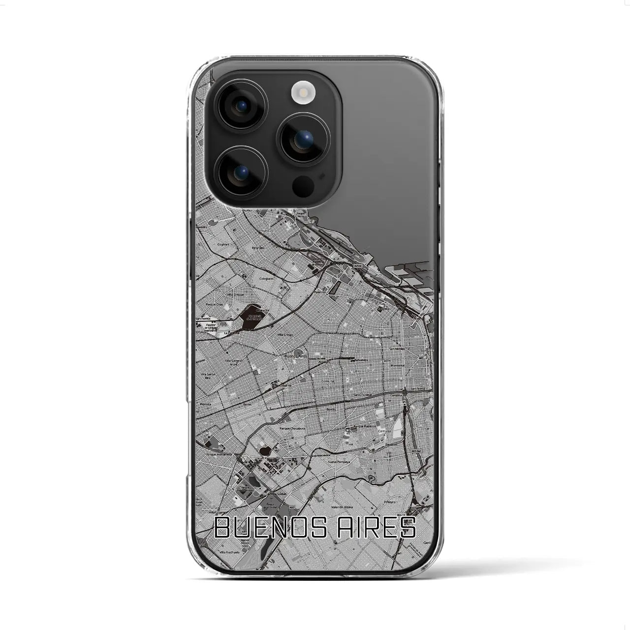 【ブエノスアイレス(アルゼンチン)】地図柄iPhoneケース(クリアタイプ)