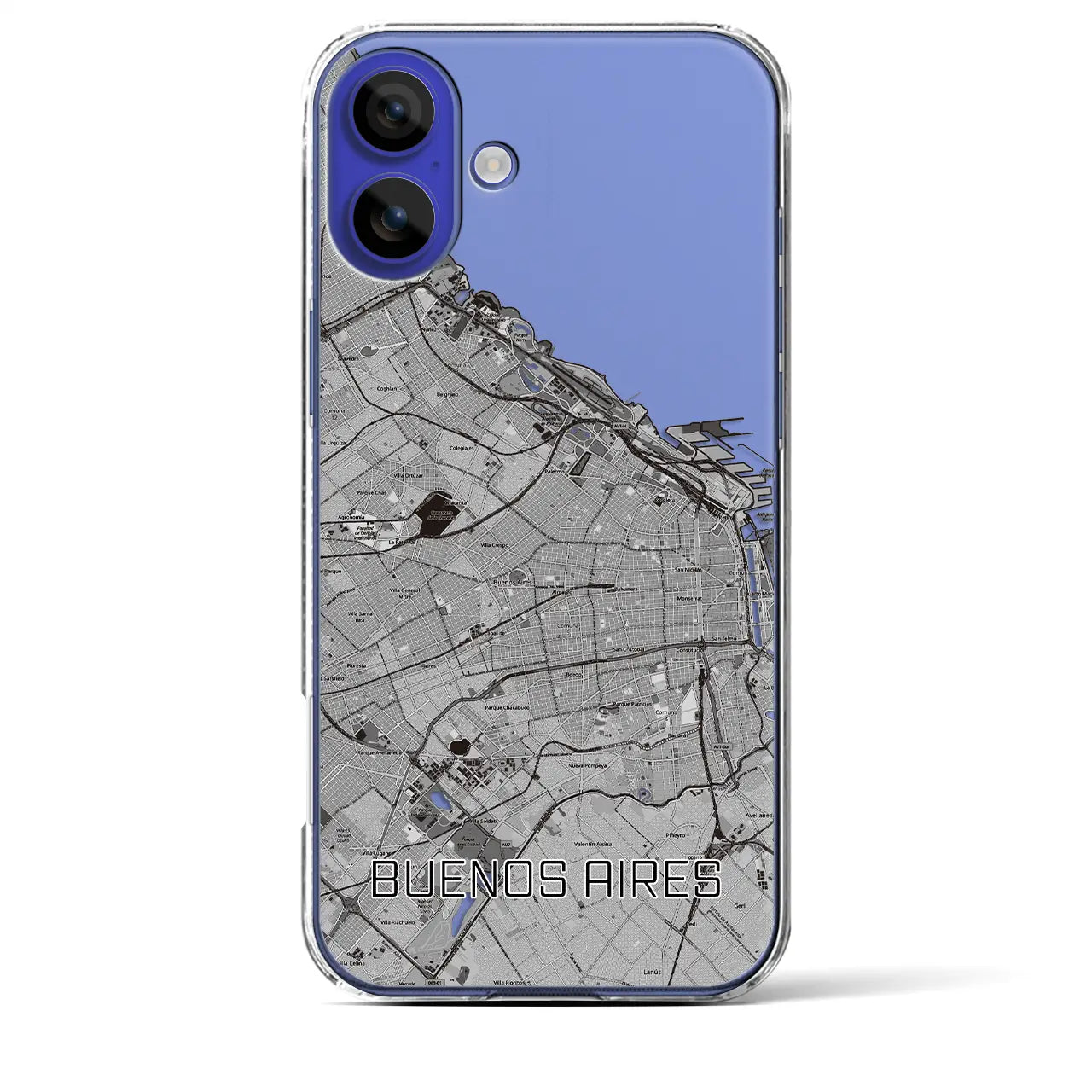 【ブエノスアイレス(アルゼンチン)】地図柄iPhoneケース(クリアタイプ)