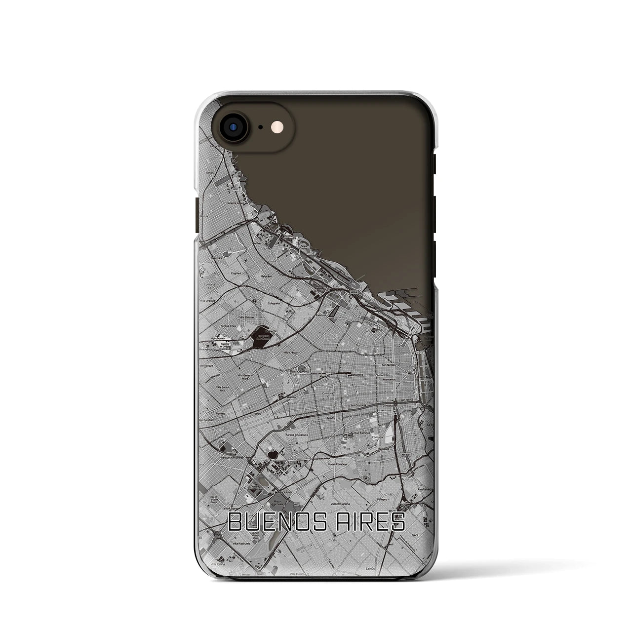【ブエノスアイレス(アルゼンチン)】地図柄iPhoneケース(クリアタイプ)