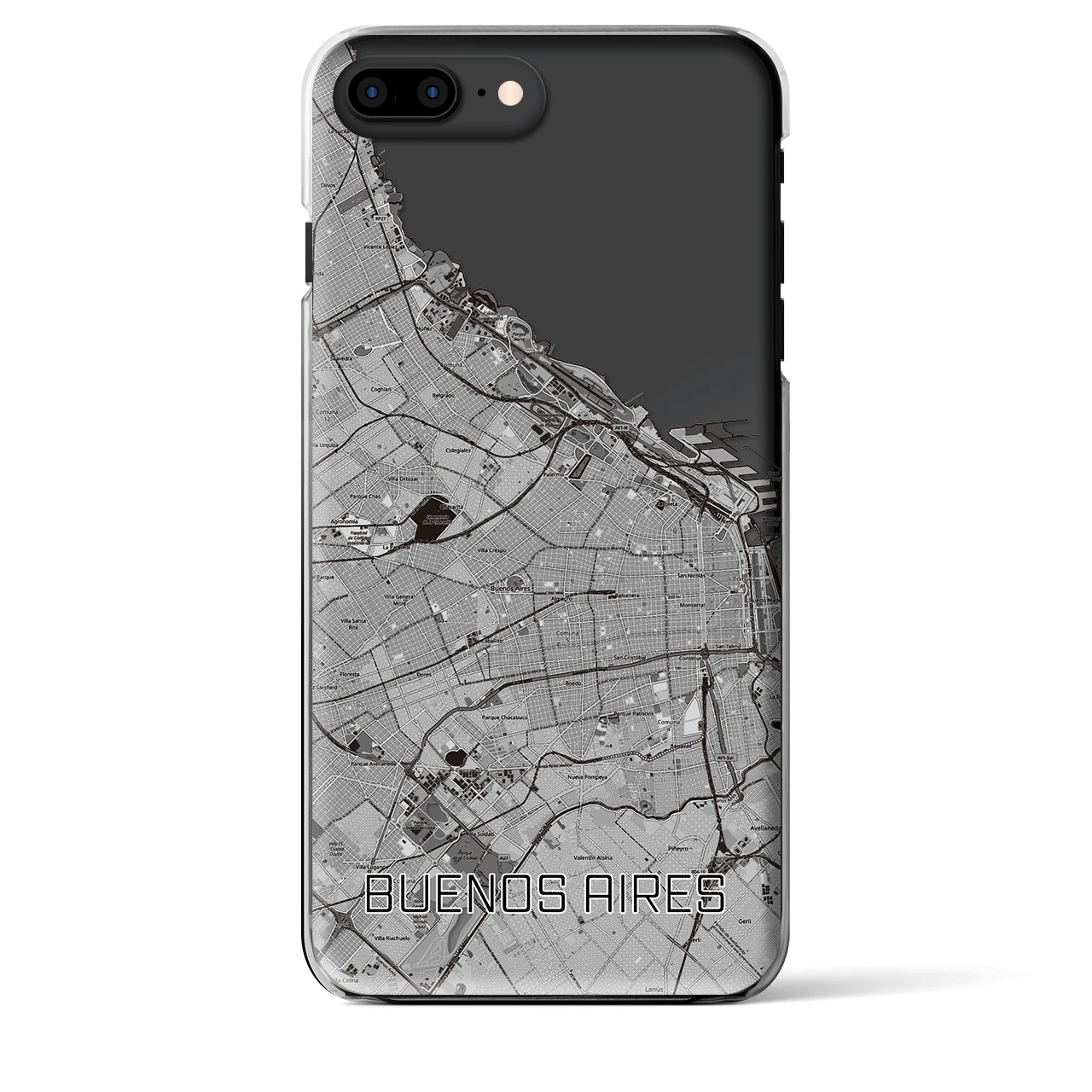【ブエノスアイレス(アルゼンチン)】地図柄iPhoneケース(クリアタイプ)